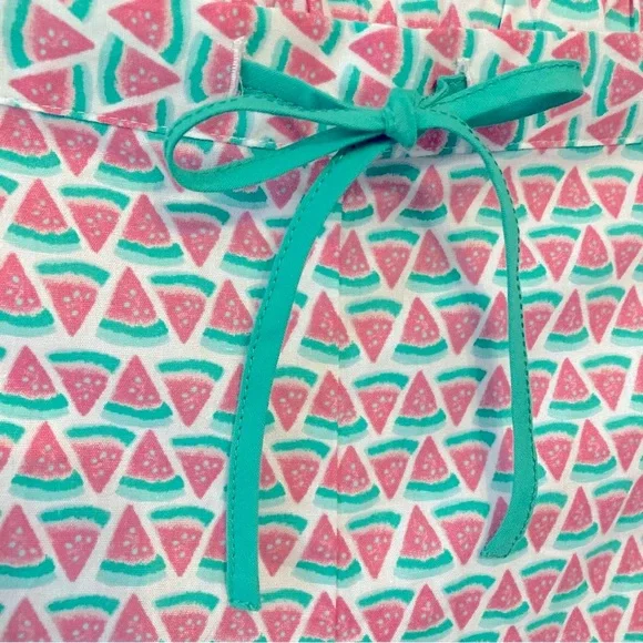 Talbots Watermelon Pink Green Drawstring Cotton pajama Pants Women Small NWT New - Picture 4 of 11